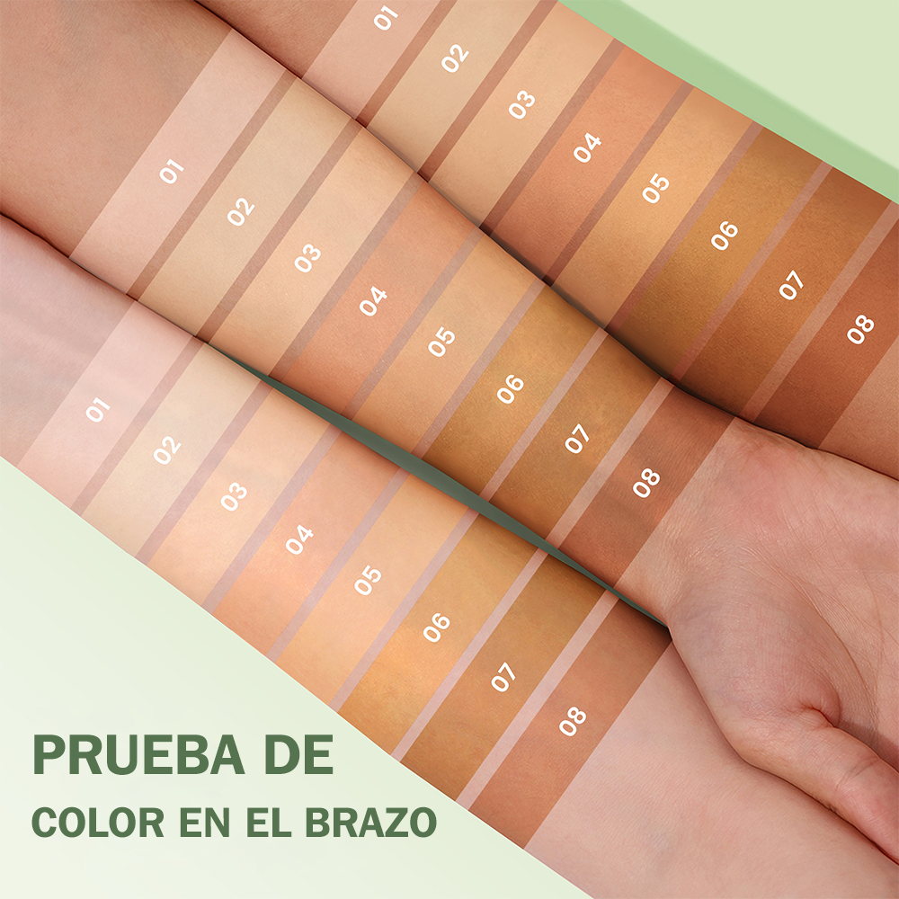 SHESHINE Polva Compacta Pudaier Silk Sun | Alta Cobertura, Control de Grasa 12H, Impermeable, 8 Tonos