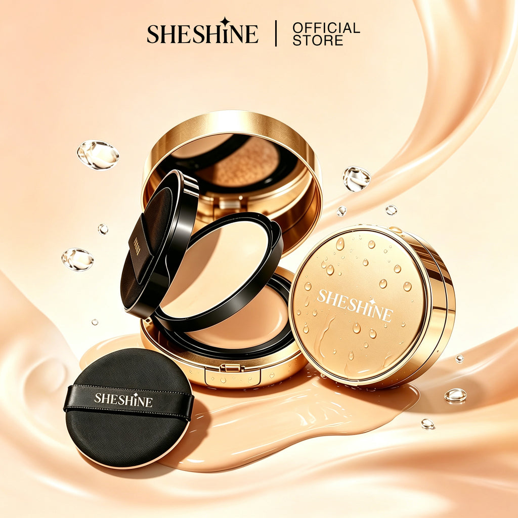 SHESHINE Cushion BB + Compact Powder 2‑in‑1