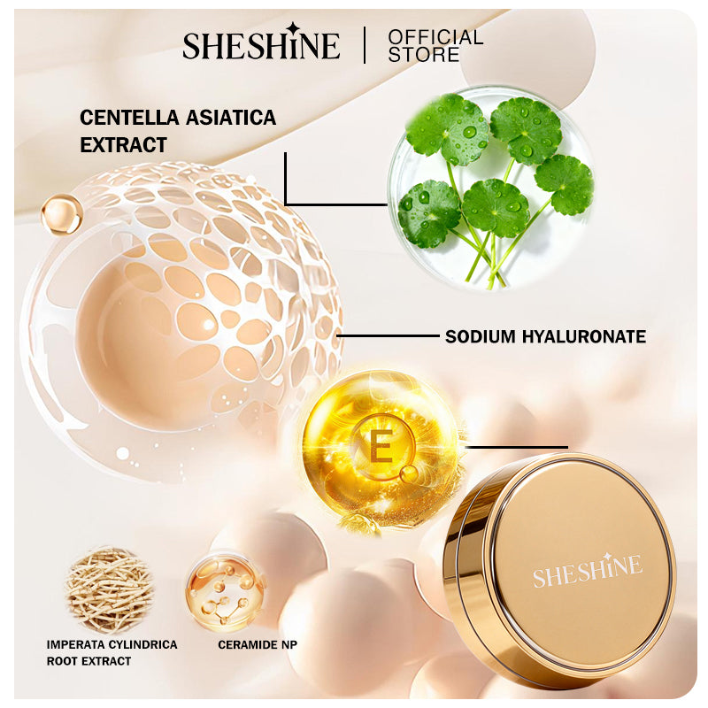 SHESHINE Cushion BB + Compact Powder 2‑in‑1