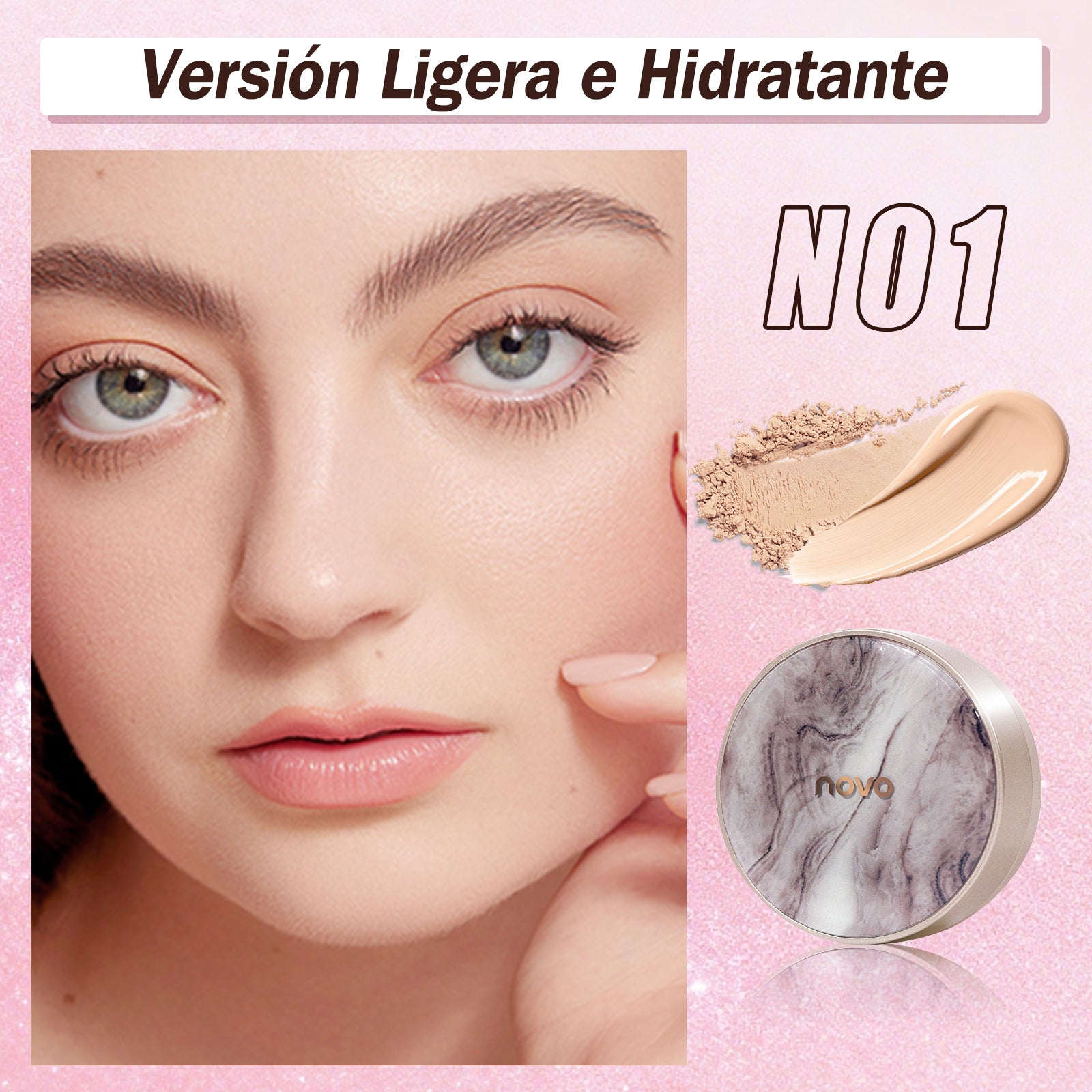 SHESHINE Cushion BB + Compact Powder 2‑in‑1